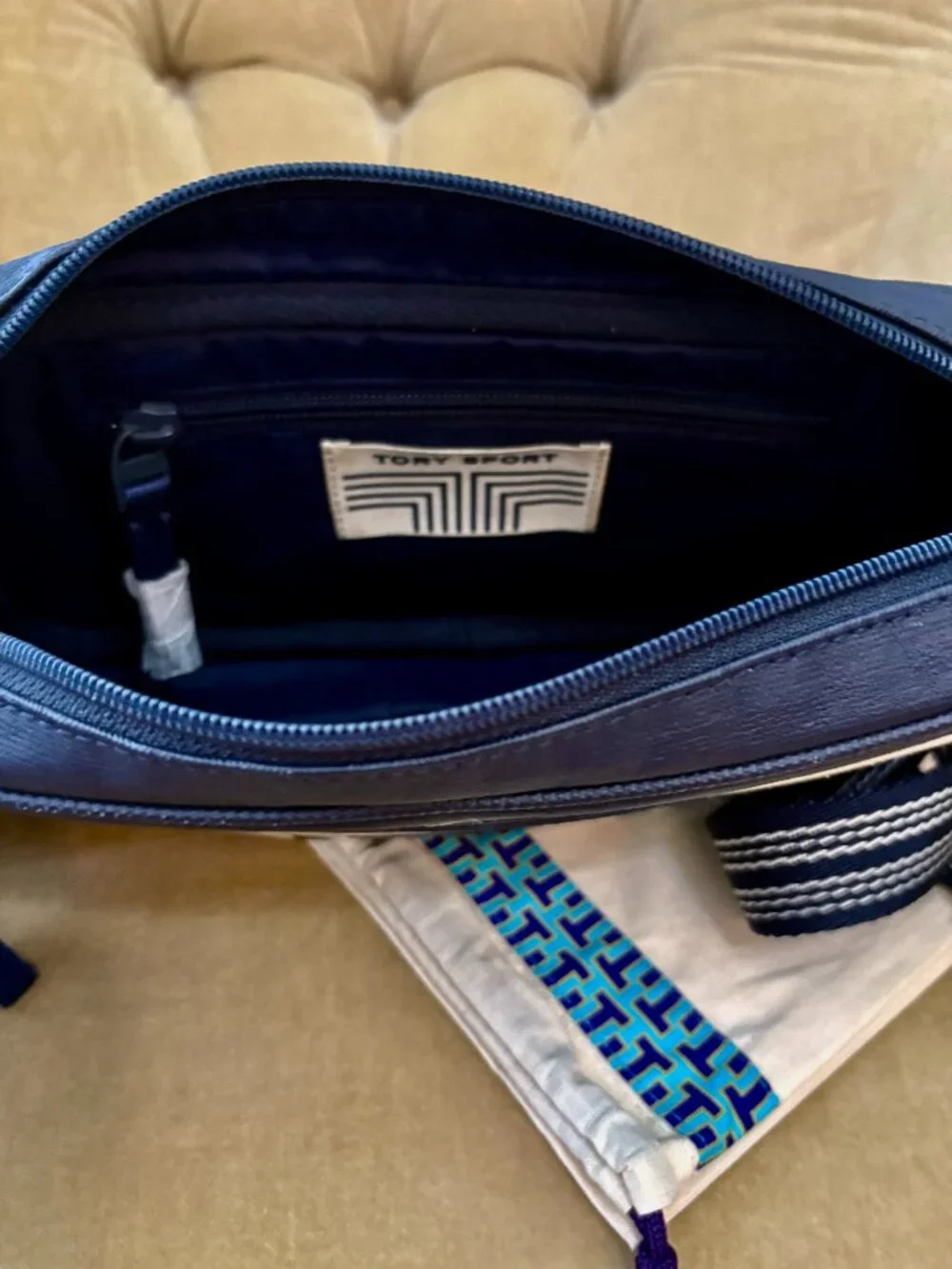 NEW Auth TORY BURCH SPORT TB Tennis Coated Canvas Crossbody...RETIRED